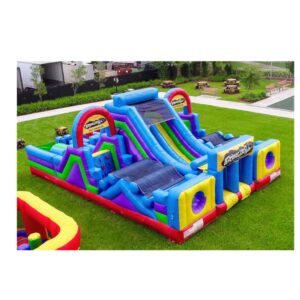 Mega inflatable obstacle course party rental for kids
